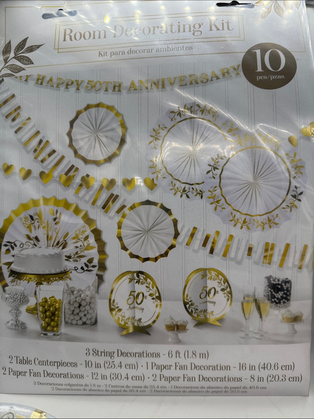 50th Anniversary 10.5" Dinner Plates and Banner